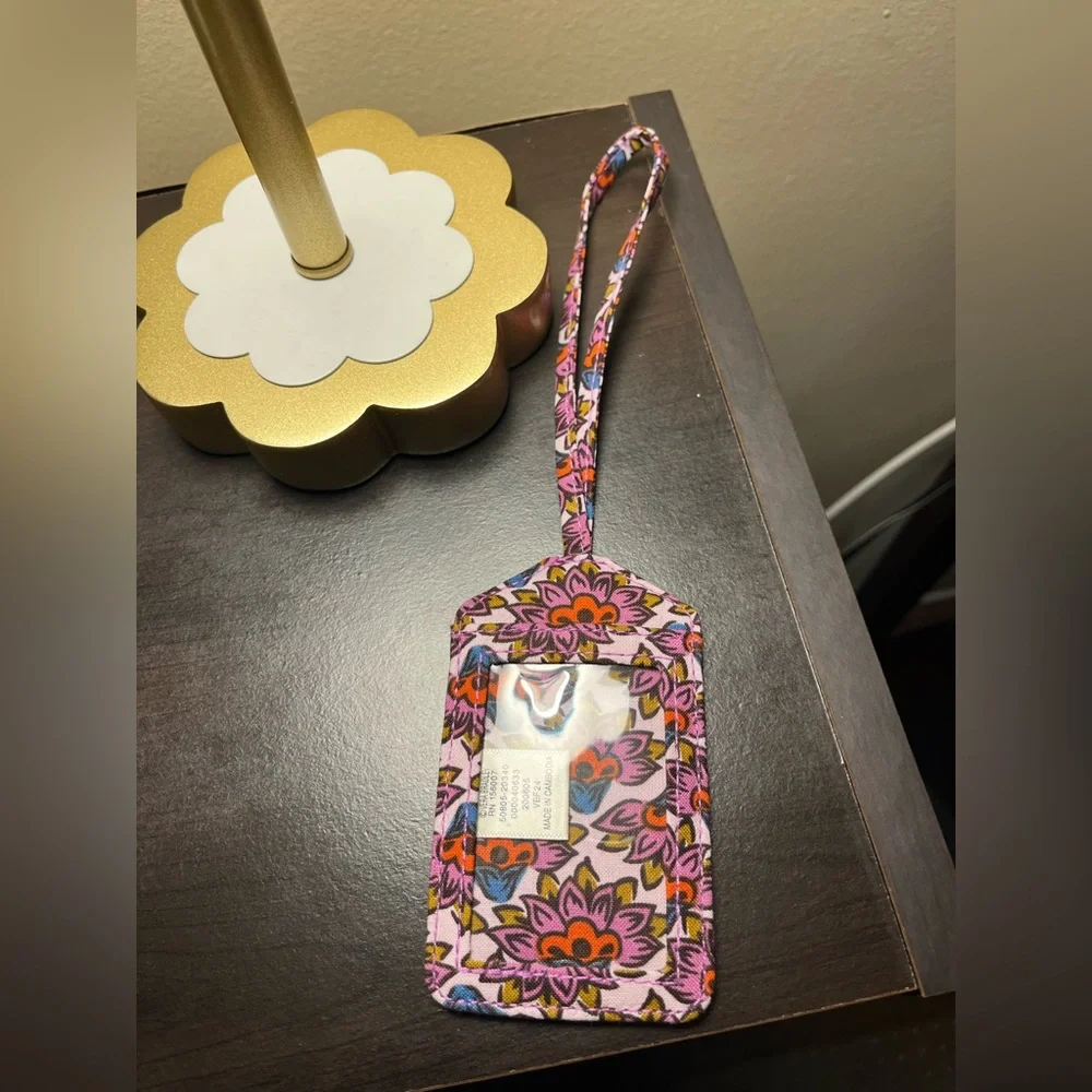 Vera Bradley Cotton Essential Luggage Tag Scaevola Fan NWOT - Picture 2 of 8